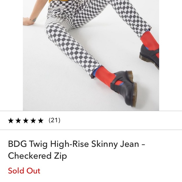 BDG Checkered Jeans - Picture 3 of 6